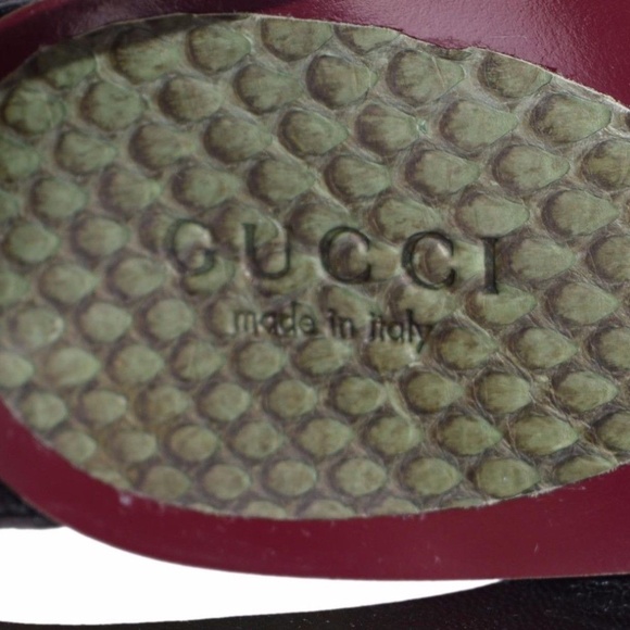 NIB GUCCI GENUINE PYTHON LEATHER SANDALS SHOES - Picture 5 of 7